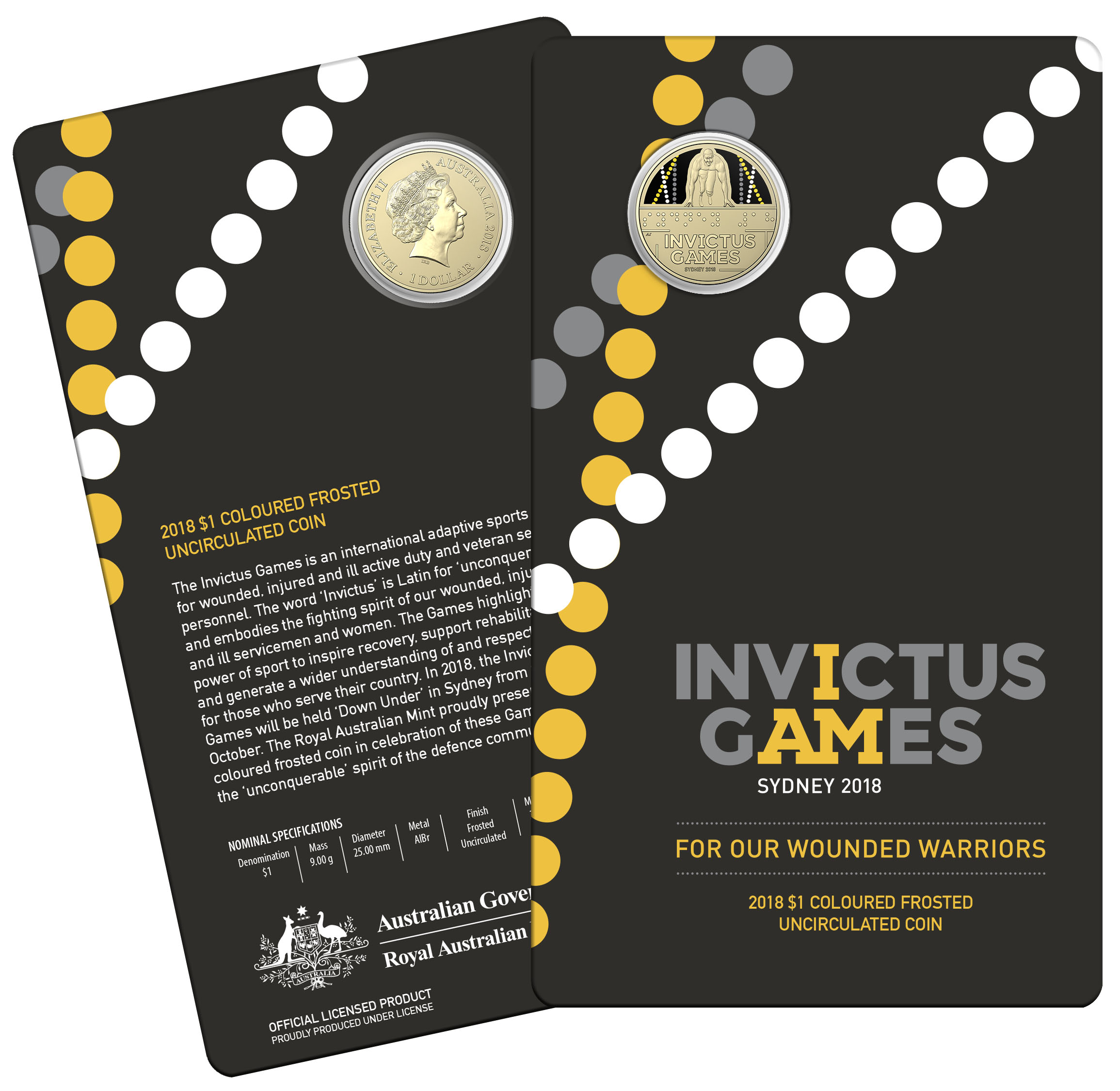 2018 $1 Coloured Frosted UNC Invictus Games_PACKAGING