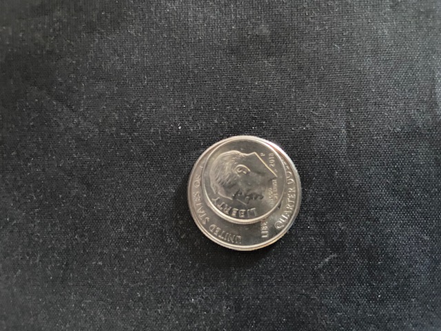 dime on a quarter