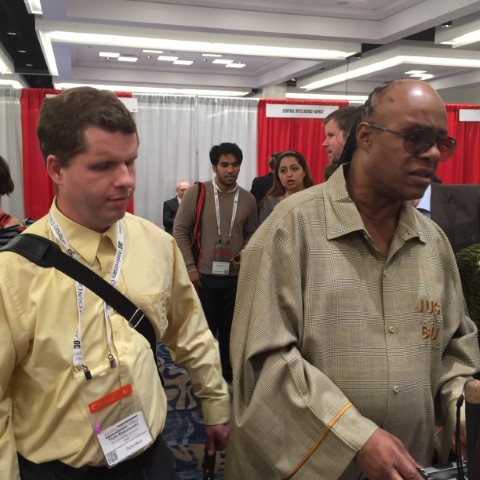 With Stevie Wonder